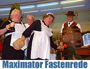 Der Stolz des Augustiners: Maximator zur Starkbierzeit. Am 12.3. hielt Richard Süßmeier seine Starkbierrede im Augustinerkeller (Foto: Ingrid Grossmann)